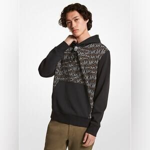 Michael Kors Animal Logo Print Cotton Blend Hoodie